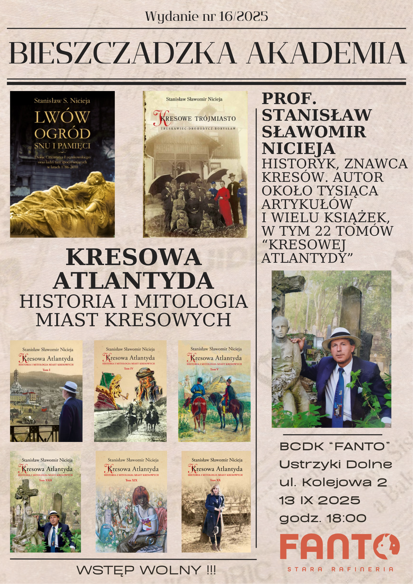 Spotkanie z prof. Stanisławem Nicieją, 13.09.2025, godz. 18:00