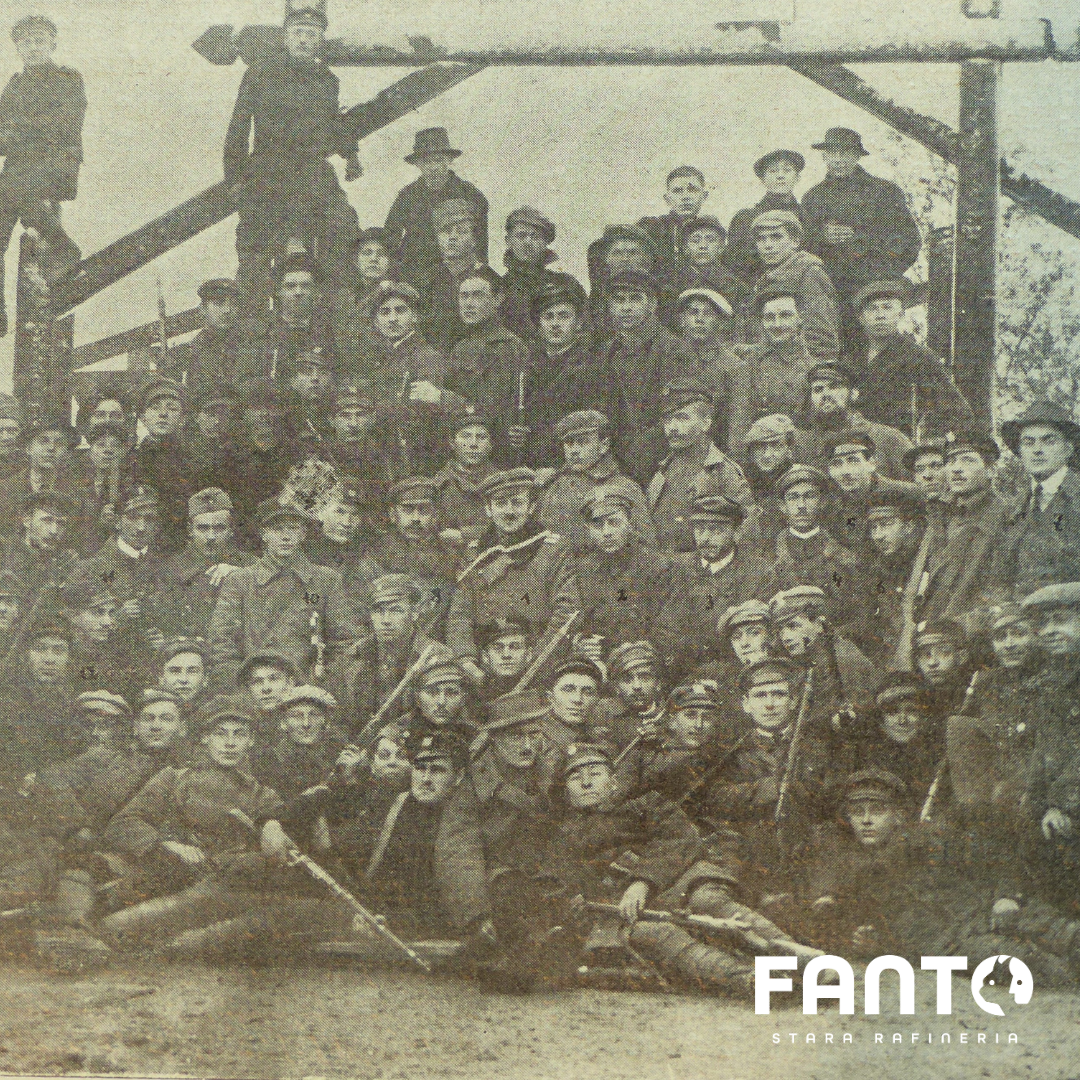 Oddział ochotników z zagłębia borysławskiego w Sanoku 14 listopada 1918