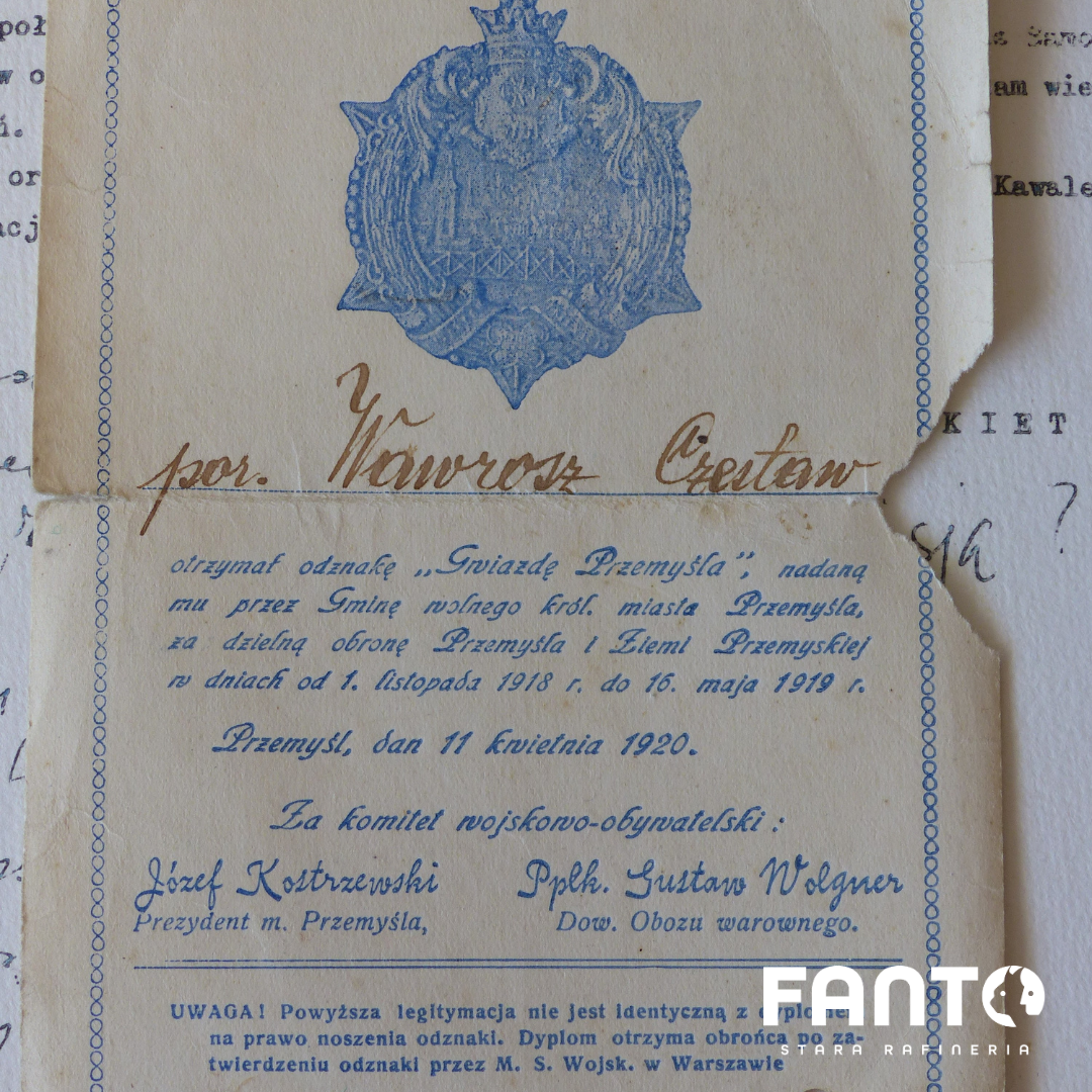 06 Legitymacja odznaki 'Gwiazda Przemyśla' [Muzeum Bojków w Myczkowie]
