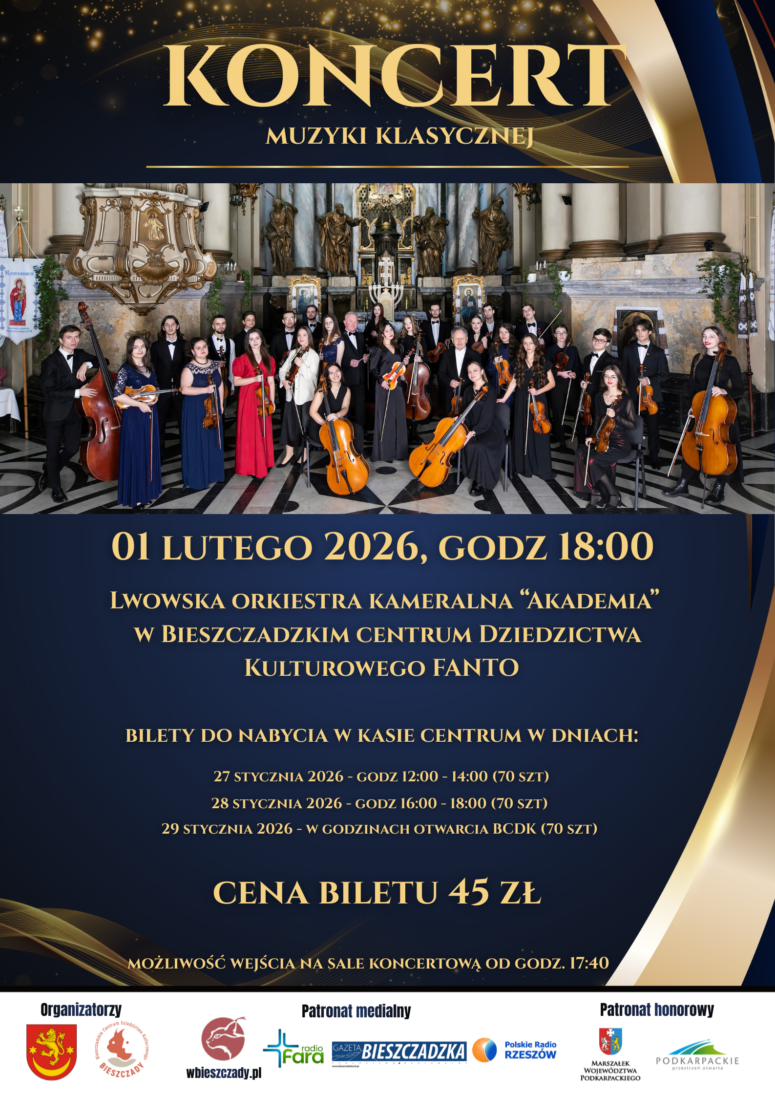 Koncert muzyki klasycznej w FANTO – Lwowska Orkiestra Kameralna Akademia, 1 lutego 2026